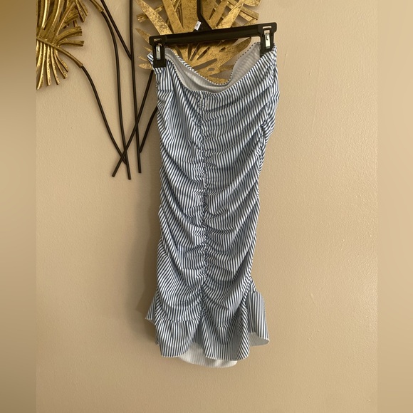 Edikted Blue and White Striped Kids Pencil Dress - Picture 4 of 8